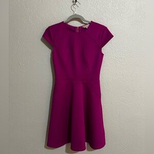 Ted Baker Fuchsia Cap Sleeve Mini Dress